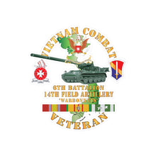 Load image into Gallery viewer, Kiss-Cut Vinyl Decals - 6th Bn, 14th Artillery Regiment - w 1st Field Force - M107 - 175mm Gun - Vietnam Vet w VN SVC
