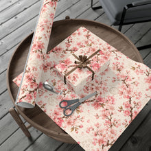 Load image into Gallery viewer, Gift Wrap Paper — Vintage sakura with postal accents
