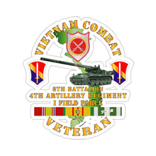 Load image into Gallery viewer, Kiss-Cut Stickers - Vietnam Combat Vet - 8th Bn 4th Artillery - I Field Force w M107
