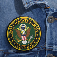 Load image into Gallery viewer, Custom Pin Buttons - US Army Veteran
