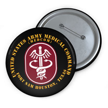 Load image into Gallery viewer, Custom Pin Buttons - United States Army Medical Command - Ssi - Ft Sam Houston Tx
