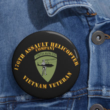 Load image into Gallery viewer, Custom Pin Buttons - 176th Assault Helicopter Co - Vietnam Ve
