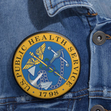 Load image into Gallery viewer, Custom Pin Buttons - USPHS - United States Public Health Service Seal - Color
