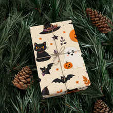 Load image into Gallery viewer, Gift Wrap Paper — Kawaii Halloween pattern with cute creatures
