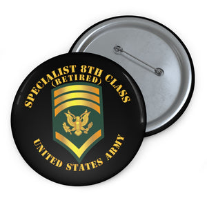 Custom Pin Buttons - Specialist 8th Class - SP8 - Retired