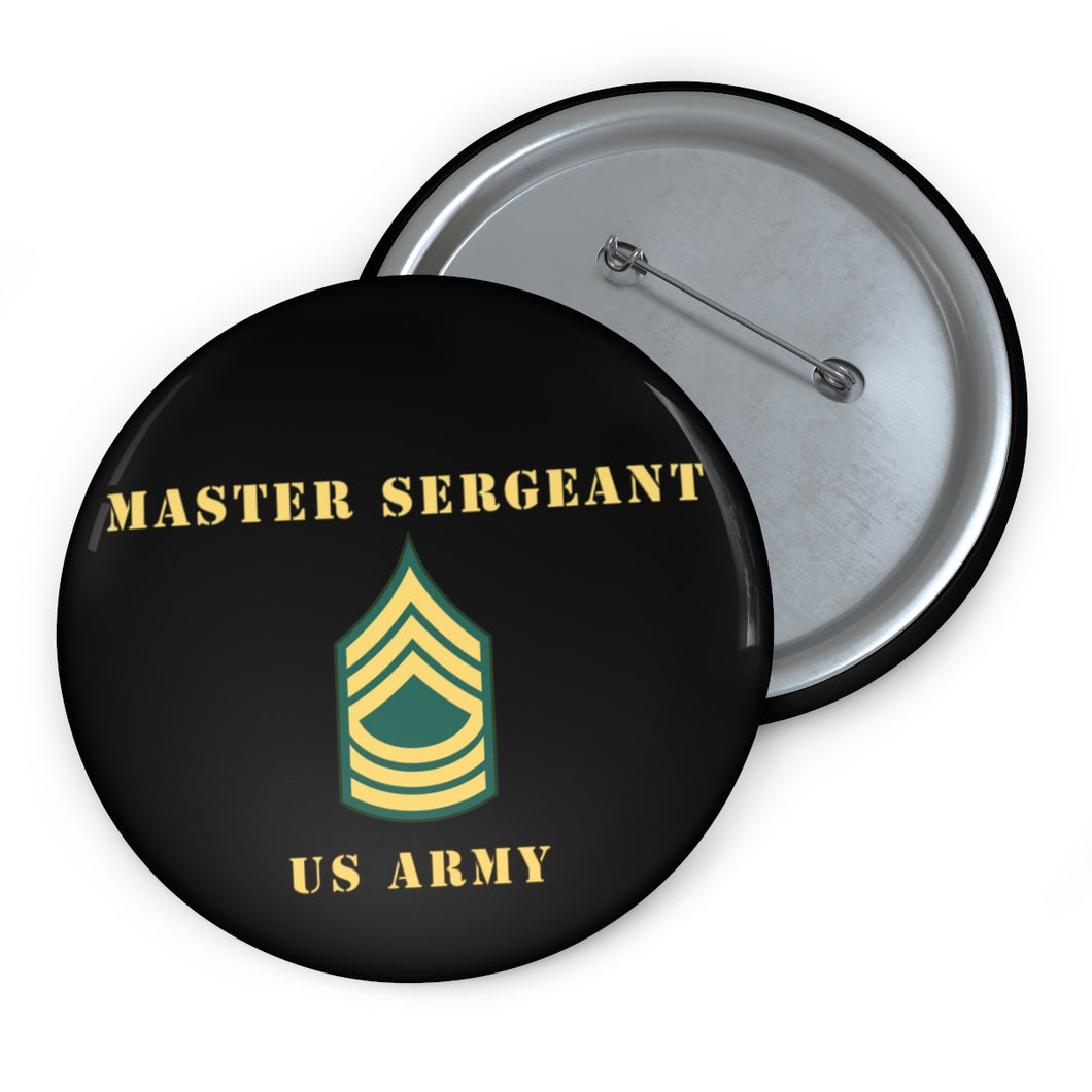 Custom Pin Buttons - Master Sergeant - MSG