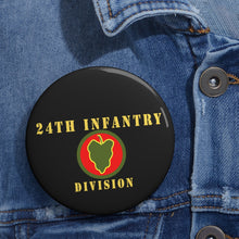 Load image into Gallery viewer, Custom Pin Buttons - 24th Infantry Division X 300
