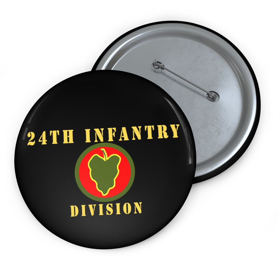Custom Pin Buttons - 24th Infantry Division X 300