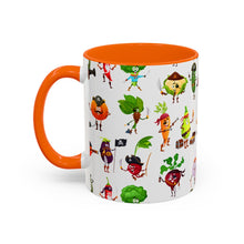 Load image into Gallery viewer, Accent Coffee Mug (11, 15oz) - Pirate Vegetables
