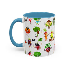 Load image into Gallery viewer, Accent Coffee Mug (11, 15oz) - Pirate Vegetables
