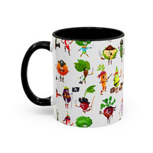 Load image into Gallery viewer, Accent Coffee Mug (11, 15oz) - Pirate Vegetables
