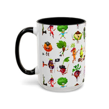 Load image into Gallery viewer, Accent Coffee Mug (11, 15oz) - Pirate Vegetables

