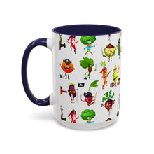 Load image into Gallery viewer, Accent Coffee Mug (11, 15oz) - Pirate Vegetables
