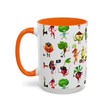 Load image into Gallery viewer, Accent Coffee Mug (11, 15oz) - Pirate Vegetables
