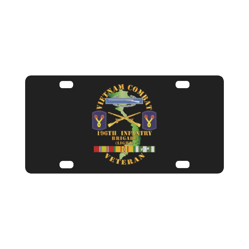 Army - Vietnam Combat Infantry Vet w 196th Inf Bde - SSI X 300 Classic License Plate