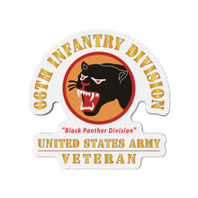 Load image into Gallery viewer, Die-Cut Magnets - Army - SSI - 66th Infantry Division - Black Panther Division - US Army Veteran X 300

