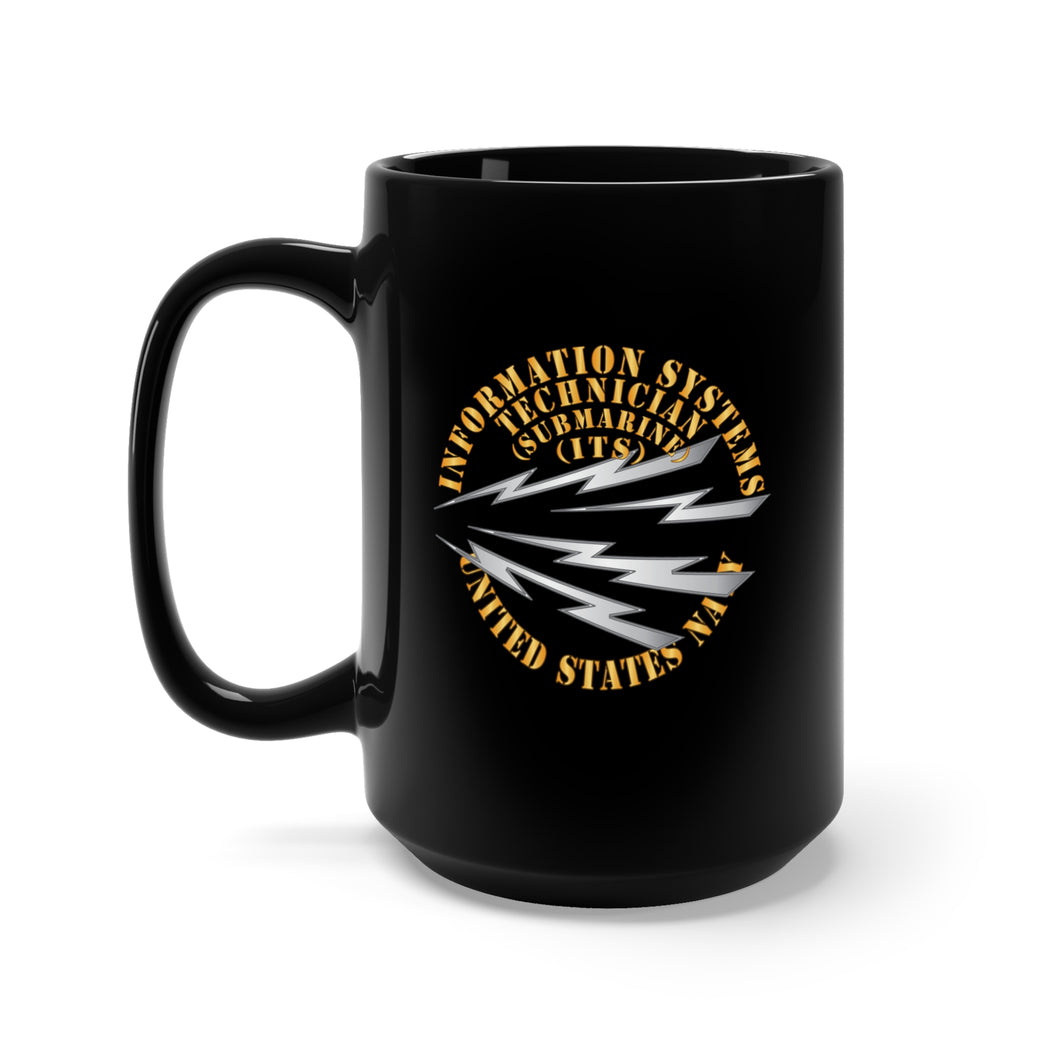 Black Mug 15oz - Navy - Rate - Information Systems Technician - Submarine X 300