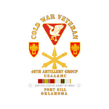 Load image into Gallery viewer, Kiss-Cut Vinyl Decals - Army - Cold War Vet - 46th Artillery Group - Fort Sill, OK - Missile Branch w COLD SVC
