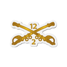 Load image into Gallery viewer, Die-Cut Magnets - Army - 2nd Battalion - 12th Cavalry Branch wo Txt
