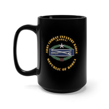 Load image into Gallery viewer, Black Mug 15oz - ROK Korean Army Combat Infantry Badge w Txt X 300
