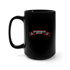 Black Mug 15oz - D Troop 4th Cav - Division Recon Scroll