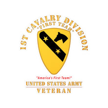 Load image into Gallery viewer, Kiss-Cut Vinyl Decals - Army - 1st Cavalry Division - DUI - America's First Team - US Army - Veteran X 300
