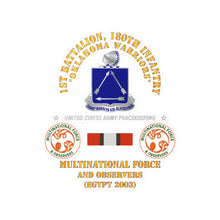 Load image into Gallery viewer, Kiss-Cut Vinyl Decals - Army - 1st Battalion, 180th Infantry Regiment -  MFO Egypt 2003 X 300
