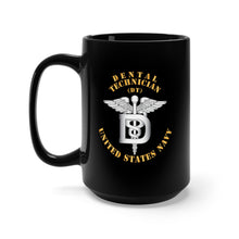 Load image into Gallery viewer, Black Mug 15oz - Navy - Rate - Dental Technician X 300
