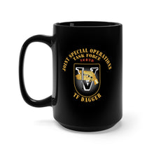 Load image into Gallery viewer, Black Mug 15oz - 5th SFG - Task Force Dagger X 300
