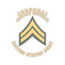 Load image into Gallery viewer, Kiss-Cut Stickers - Army - Corporal - CPL - Combat Veteran - Flat X 300

