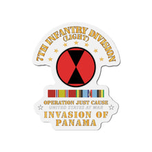 Load image into Gallery viewer, Die-Cut Magnets - Just Cause - 7th Infantry Division w Svc Ribbons X 300
