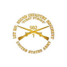 Load image into Gallery viewer, Kiss-Cut Vinyl Decals - Army - 1st Bn 502nd Infantry Regt - First Strike - Infantry Br
