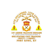 Load image into Gallery viewer, Kiss-Cut Vinyl Decals - Army -  5th Squadron, 15th Cavalry (OSUT)(19DD3) - 1st Ar Tng Bde Ft Knox, KY
