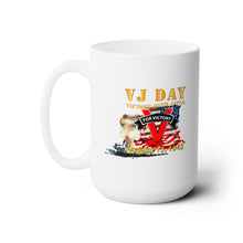 Load image into Gallery viewer, White Ceramic Mug 15oz - Army - Victory Over Japan Day
