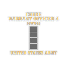 Load image into Gallery viewer, Kiss-Cut Stickers - Army - Chief Warrant Officer 4 - CW04 - Flat - X 300
