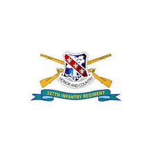 Load image into Gallery viewer, Kiss-Cut Vinyl Decals - Army - 327th Infantry Regiment - DUI w Br - Ribbon X 300
