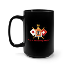 Load image into Gallery viewer, Black Mug 15oz - Army - 38th Signal Battalion - DUI - w BN Number - Sig Br  - Voice of the Pershing Missiles - No Txt X 300
