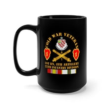 Load image into Gallery viewer, Black Mug 15oz - Cold War Vet w 1st Bn 8th Artillery - 25th ID w COLD SVC
