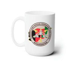 Load image into Gallery viewer, White Ceramic Mug 15oz - Army - Combined Joint Special Operations Task Force - Afghanista wo Txt
