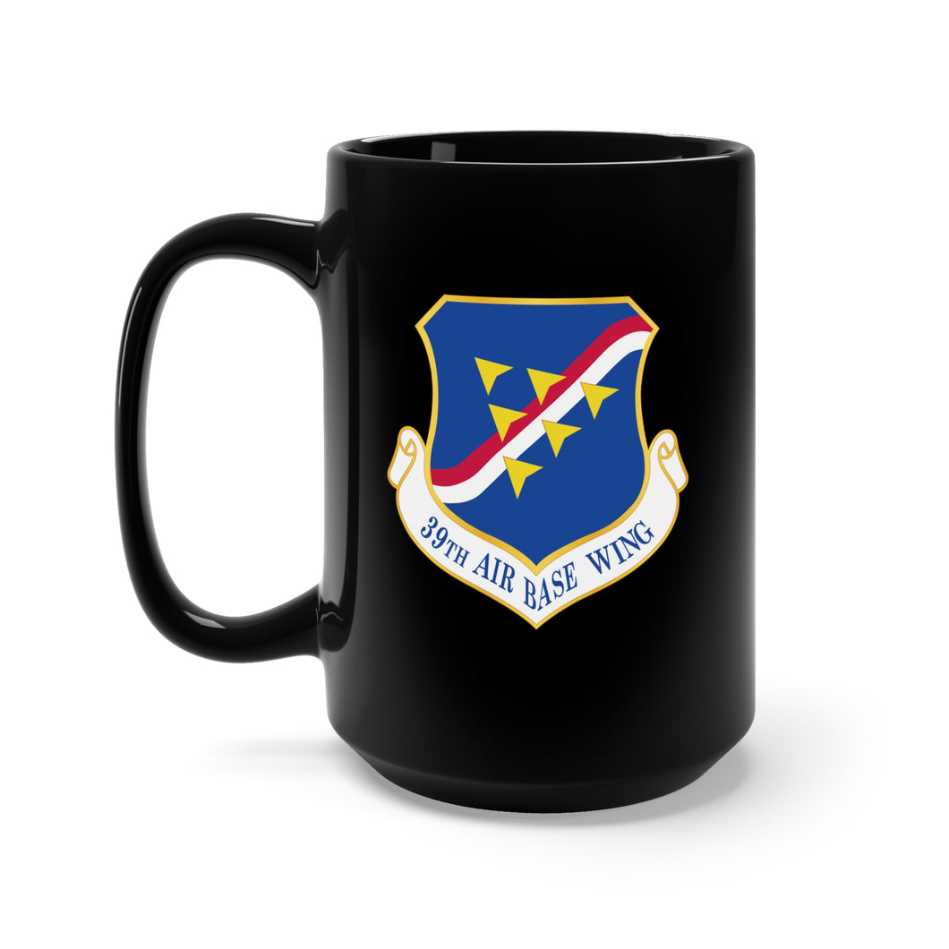 Black Mug 15oz - USAF - 39th Airbase Wing wo Txt