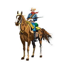 Load image into Gallery viewer, Kiss-Cut Vinyl Decals - Cavalryman - Buffalo Soldier X 300
