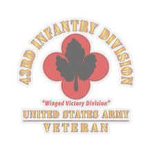 Load image into Gallery viewer, Kiss-Cut Stickers - Army - SSI - 43rd Infantry Division - Winged Victory Division - US Army Veteran X 300
