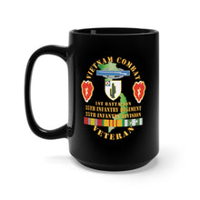 Load image into Gallery viewer, Black Mug 15oz - Vietnam Combat Infantry Veteran w 1st Bn 35th Inf - 25th ID SSI X 300
