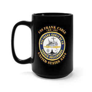 Black Mug 15oz - Navy - USS Frank Cable (AS-40) X 300