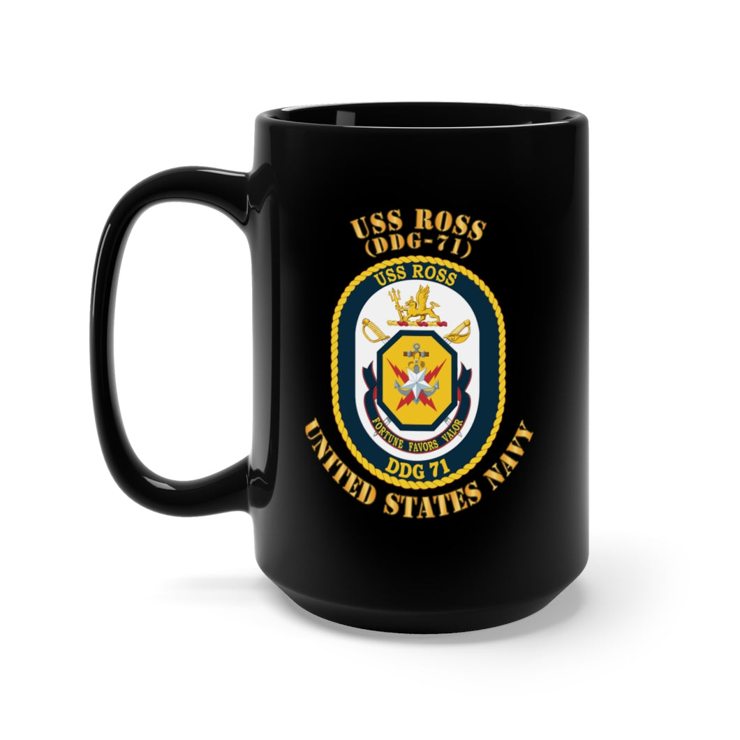 Black Mug 15oz - Navy - USS Ross (DDG-71) X 300