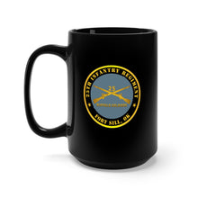 Load image into Gallery viewer, Black Mug 15oz - Army - 25th Infantry Regiment - Fort Sill, OK - Buffalo Soldiers w Inf Branch
