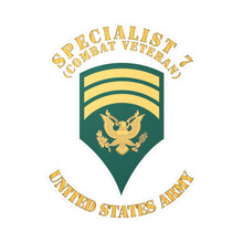 Load image into Gallery viewer, Kiss-Cut Vinyl Decals - Army - Enlisted - SPEC 7 - Specialist 7  - Std - Combat Veteran X 300
