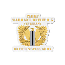 Load image into Gallery viewer, Die-Cut Magnets -SSI - Army - Chief Warrant Officer - CW05 - Veteran - Flat - Eagle and Bar X 300
