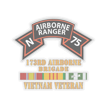 Load image into Gallery viewer, Kiss-Cut Stickers - SOF - N Company Scroll - 173rd Airborne Brigade - Vietnam Veteran w VN SVC
