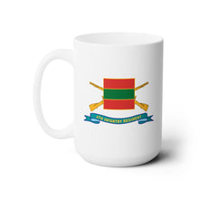 Load image into Gallery viewer, White Mug 15oz - Army - 4th Infantry Regiment - DUI w Br - Ribbon
